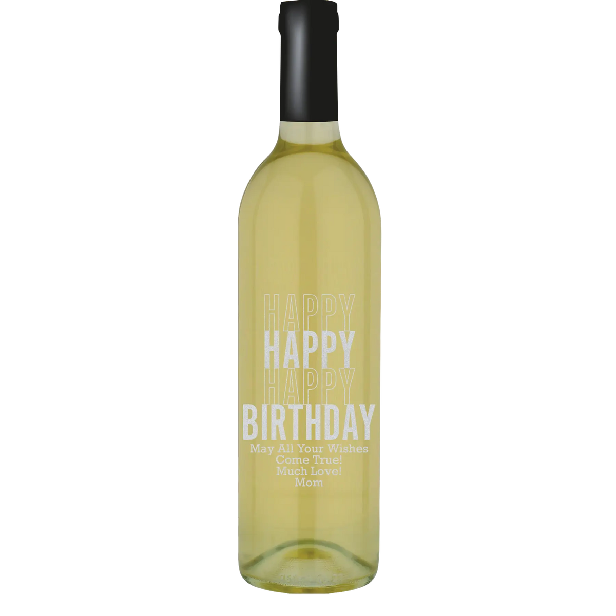 Happy Happy Happy Birthday Custom Wine Bottle | Iconic Cellars
