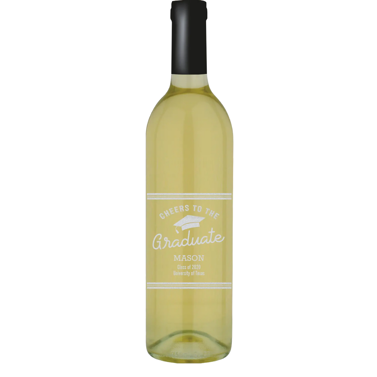 Cheers to the Graduate Custom Wine Bottle | Iconic Cellars